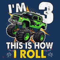 IM 3 This Is How I Roll Monster Truck 3rd Birthday Hat thumb 2