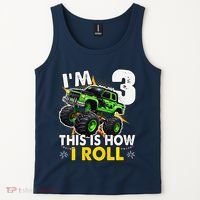 IM 3 This Is How I Roll Monster Truck 3rd Birthday Tank Top thumb 2