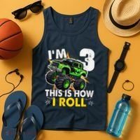 IM 3 This Is How I Roll Monster Truck 3rd Birthday Tank Top thumb 4
