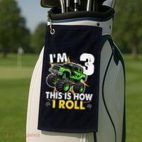IM 3 This Is How I Roll Monster Truck 3rd Birthday Golf Towel thumb 2