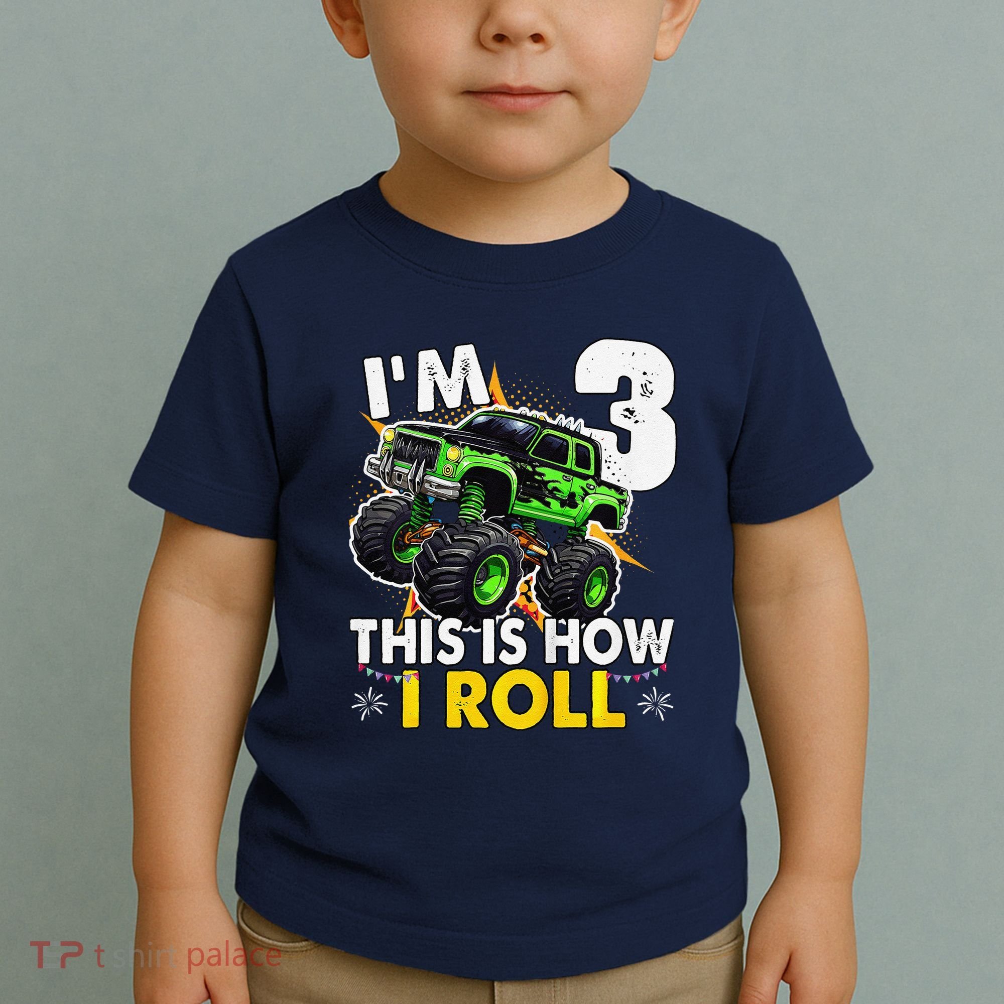 IM 3 This Is How I Roll Monster Truck 3rd Birthday Toddler T-Shirt