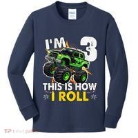 IM 3 This Is How I Roll Monster Truck 3rd Birthday Kids Long Sleeve Shirt thumb 0
