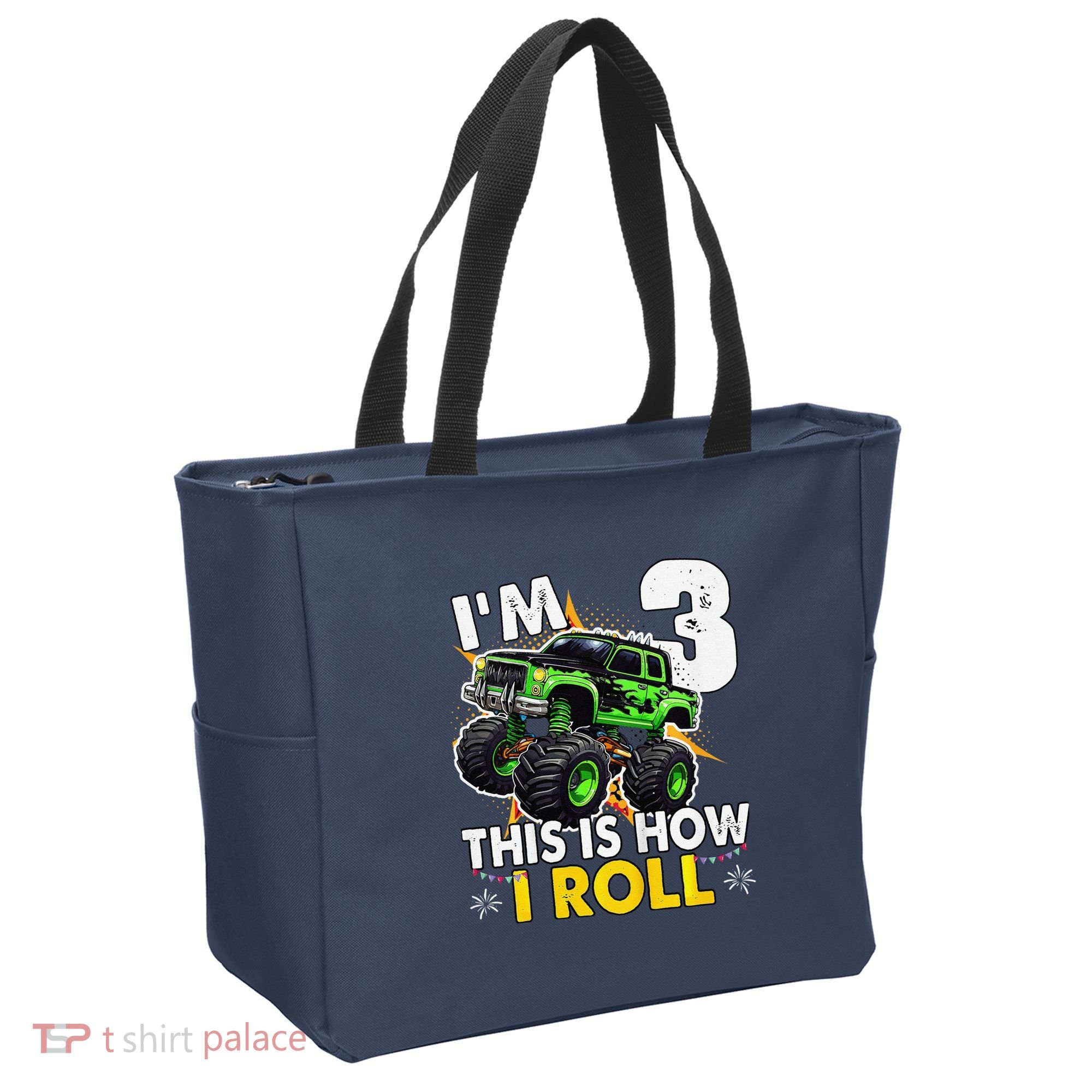 IM 3 This Is How I Roll Monster Truck 3rd Birthday Tote Bag