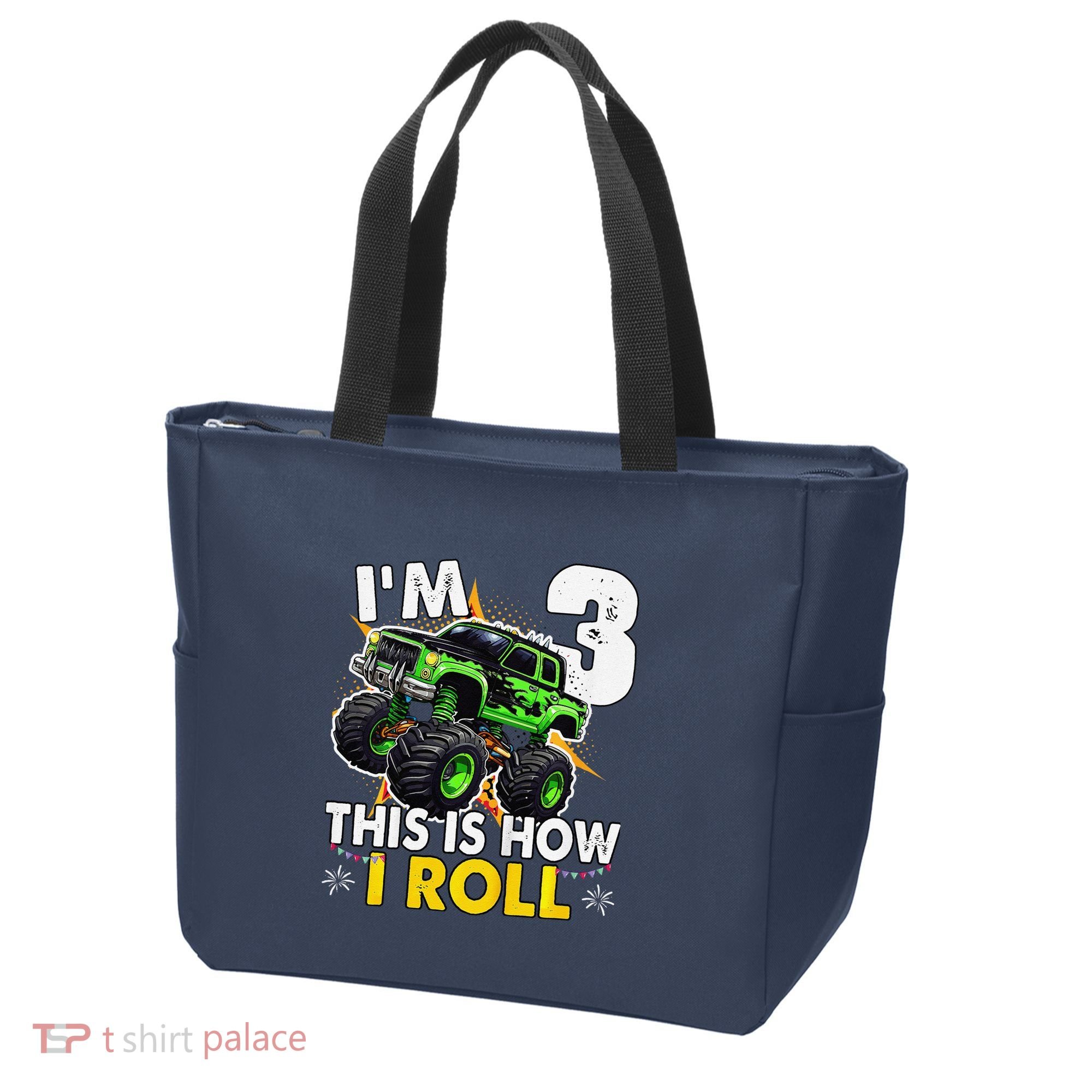 IM 3 This Is How I Roll Monster Truck 3rd Birthday Tote Bag