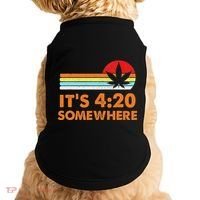 Its 420 420 Somewhere Weed Cannibis Marijuana Gift Stoner Doggie Tank thumb 0