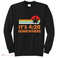 Its 420 420 Somewhere Weed Cannibis Marijuana Gift Stoner Sweatshirt thumb 0