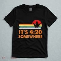Its 420 420 Somewhere Weed Cannibis Marijuana Gift Stoner T-Shirt thumb 5