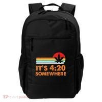 Its 420 420 Somewhere Weed Cannibis Marijuana Gift Stoner Backpack thumb 0
