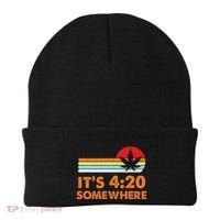 Its 420 420 Somewhere Weed Cannibis Marijuana Gift Stoner Beanie thumb 0