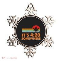 Its 420 420 Somewhere Weed Cannibis Marijuana Gift Stoner Ornament thumb 0