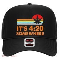 Its 420 420 Somewhere Weed Cannibis Marijuana Gift Stoner Hat thumb 0