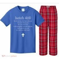 Isaiah 4110 Bible Verse Scripture Christians Kids Plaid Pajama Set thumb 0