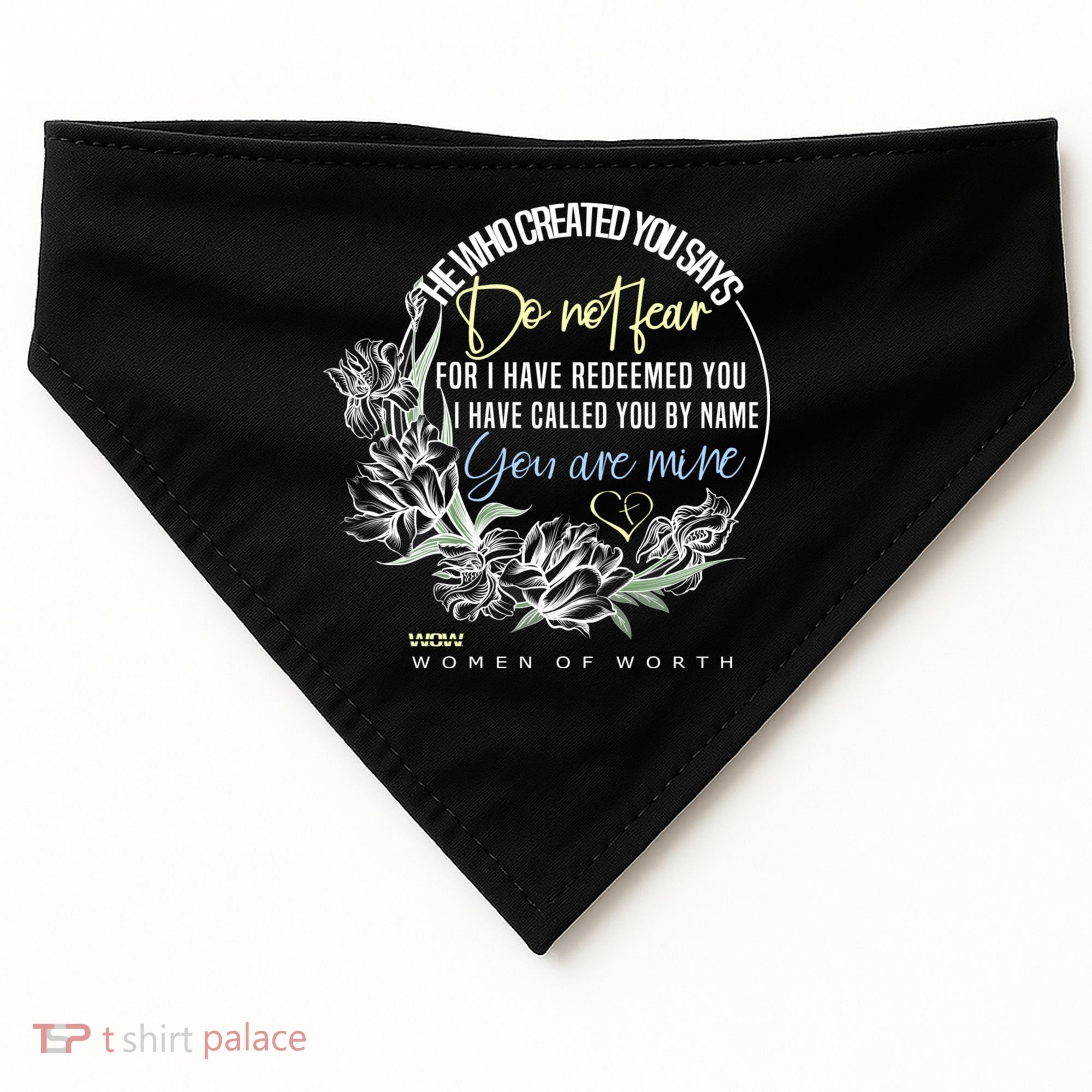 Isaiah 43:1 Bible Verse Do Not Fear USA-Made Doggie Bandana