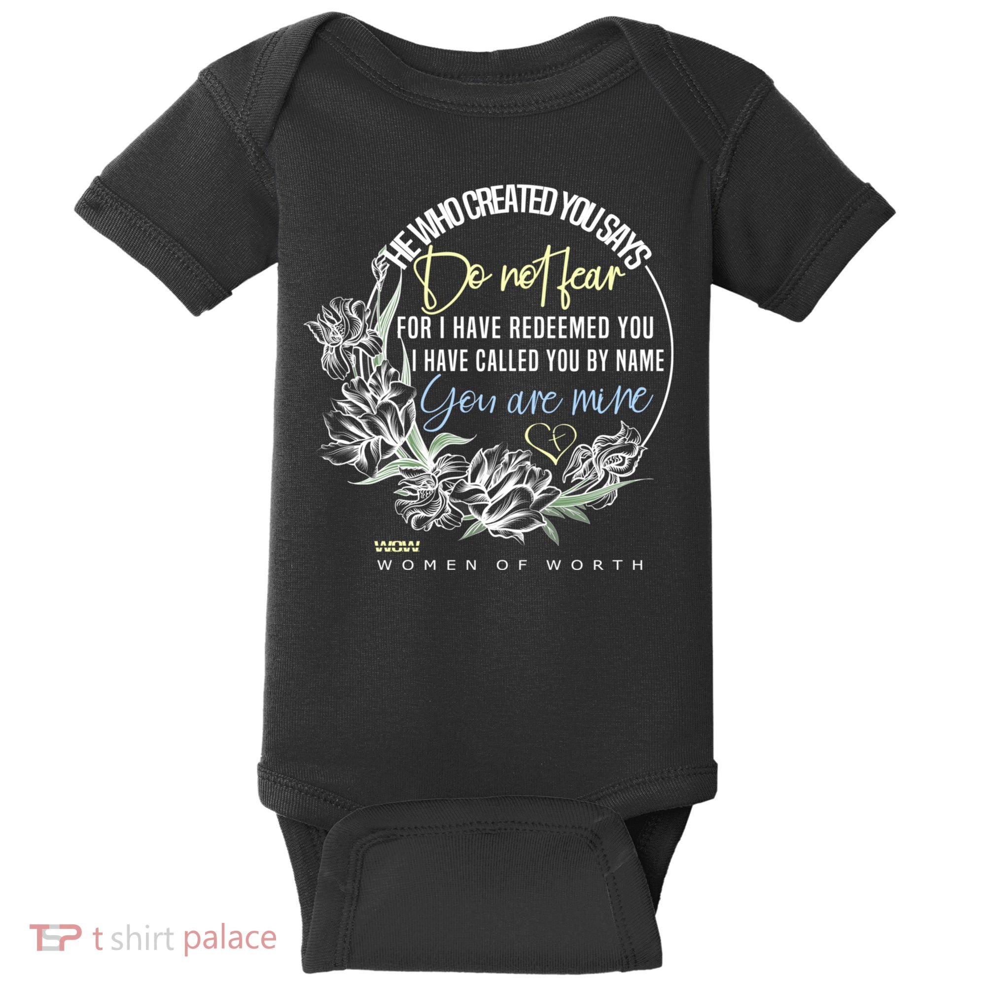 Isaiah 43:1 Bible Verse Do Not Fear Baby Bodysuit