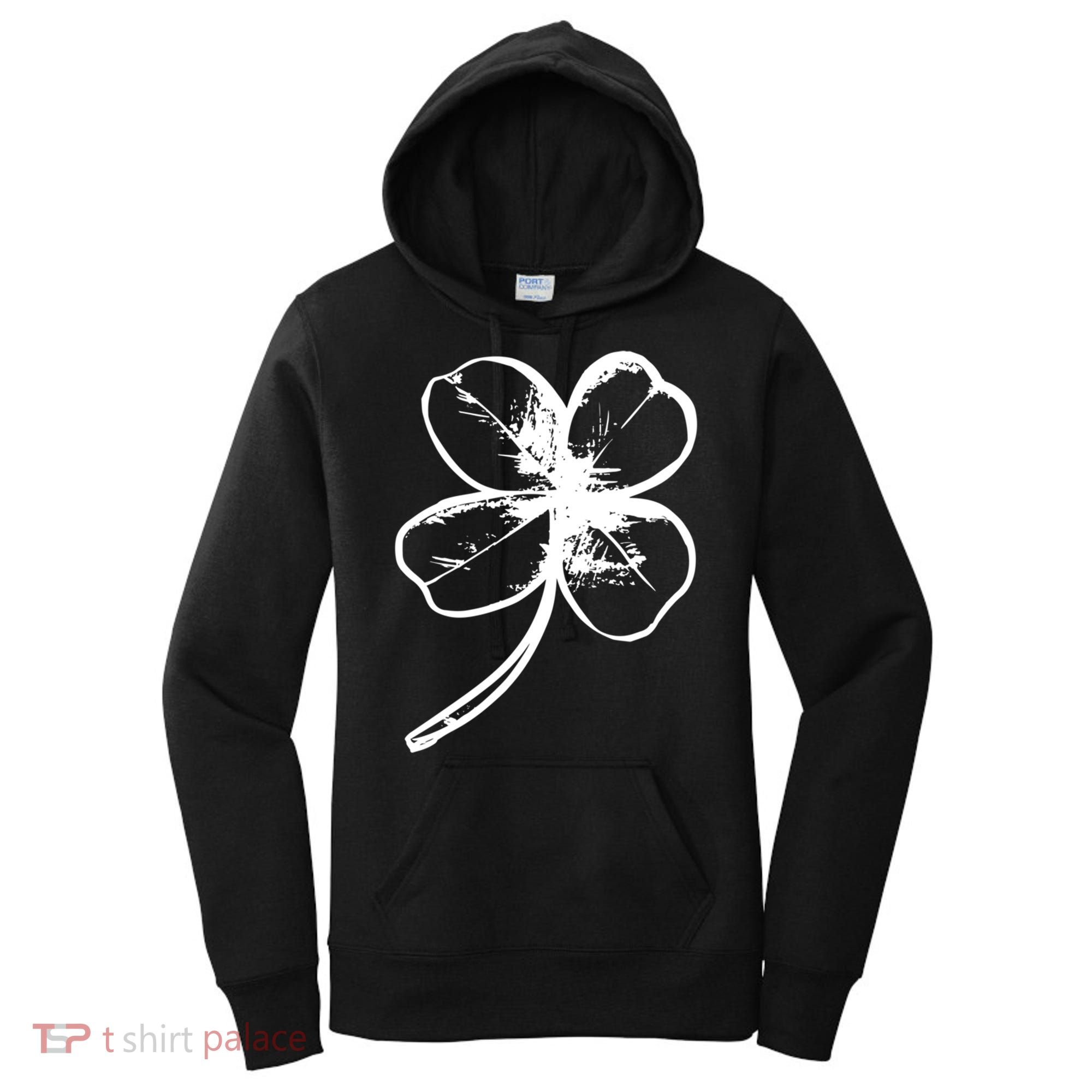 Irish 4 Leaf Clover Shamrock Ireland Vacation Travel Green Cool Gift Women's Hoodie