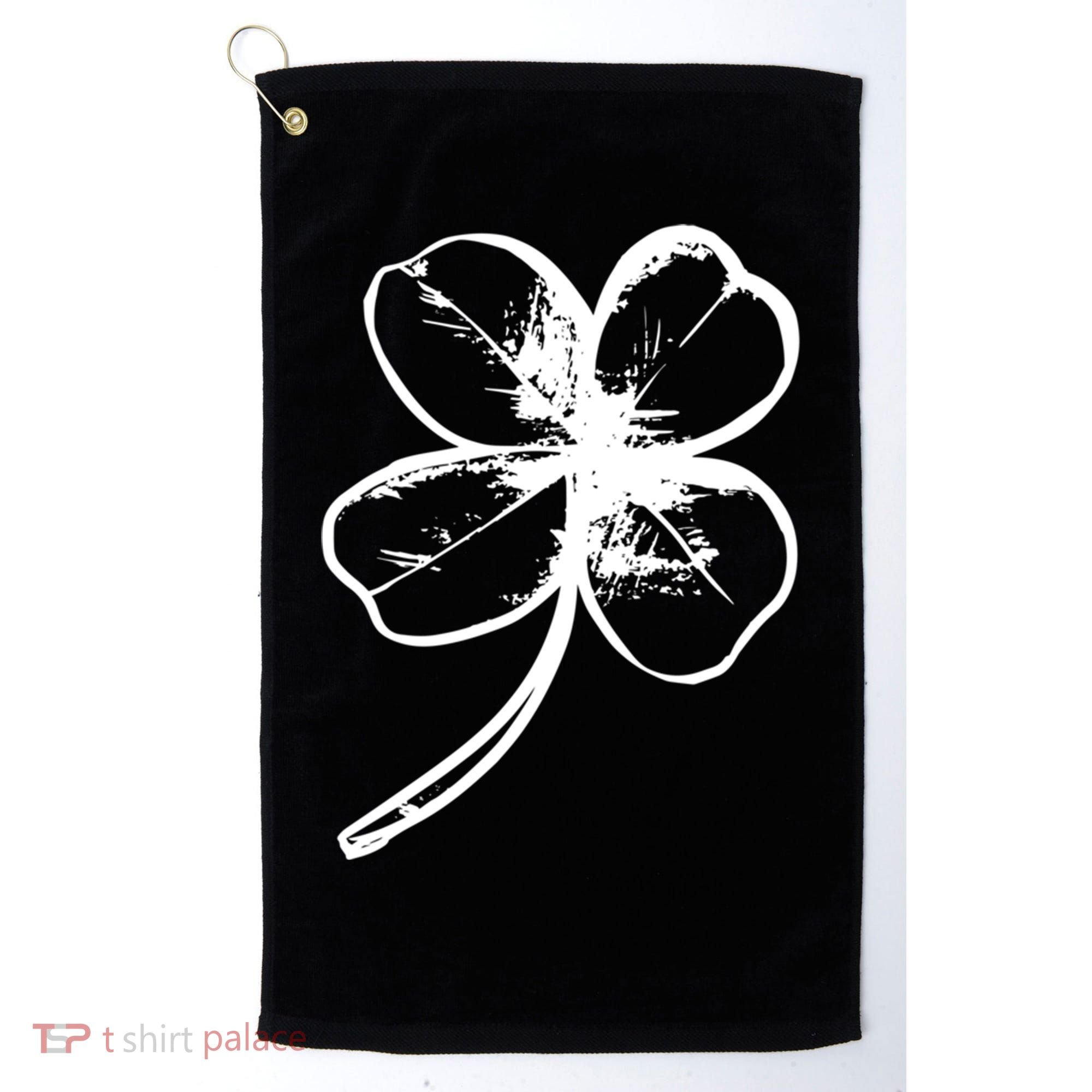 Irish 4 Leaf Clover Shamrock Ireland Vacation Travel Green Cool Gift Golf Towel