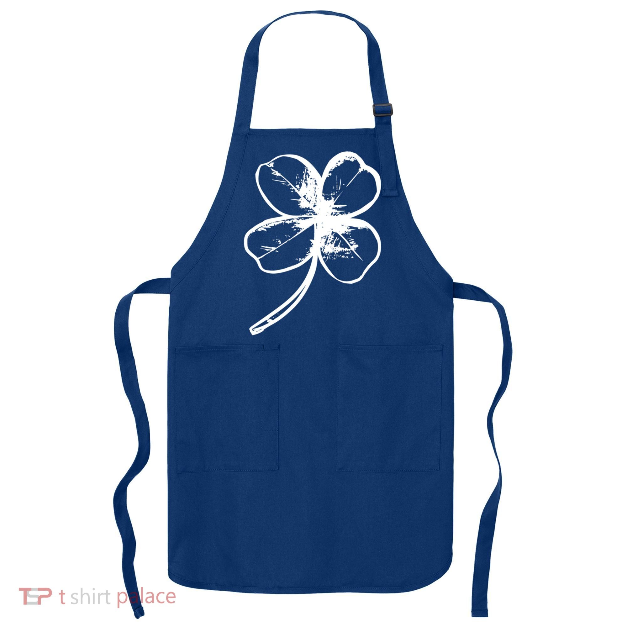 Irish 4 Leaf Clover Shamrock Ireland Vacation Travel Green Cool Gift Apron