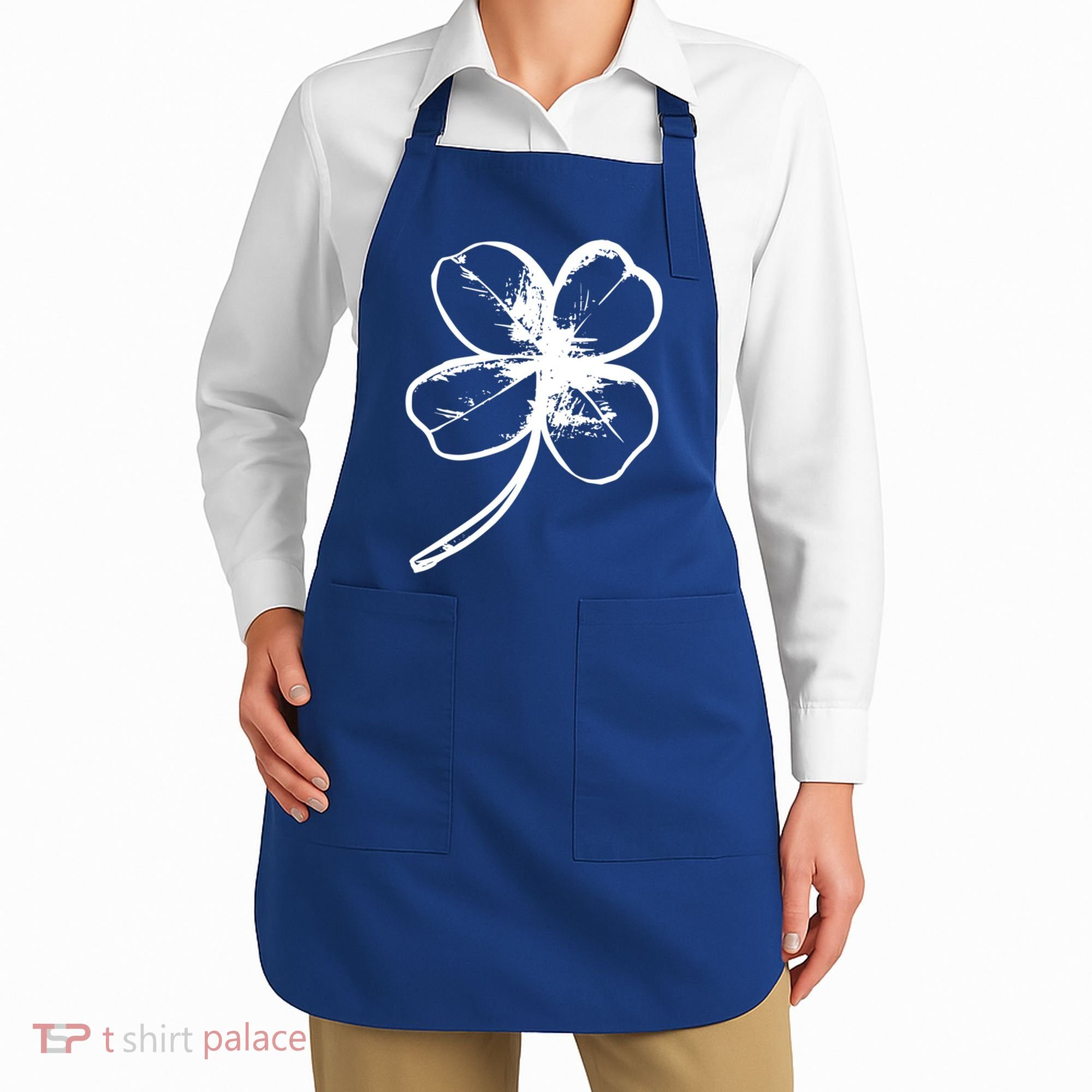 Irish 4 Leaf Clover Shamrock Ireland Vacation Travel Green Cool Gift Apron