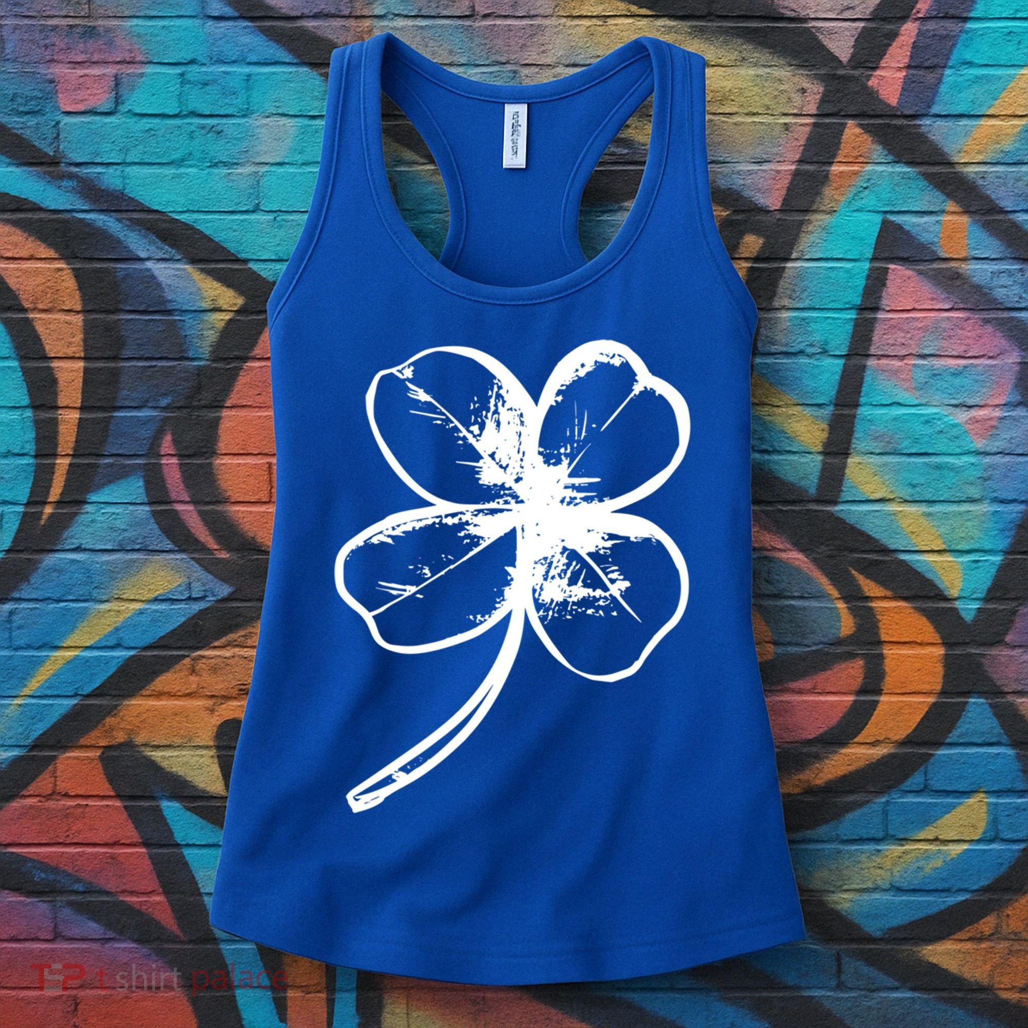 Irish 4 Leaf Clover Shamrock Ireland Vacation Travel Green Cool Gift Women's Tank Top