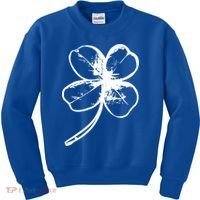 Irish 4 Leaf Clover Shamrock Ireland Vacation Travel Green Cool Gift Kids Sweatshirt thumb 0