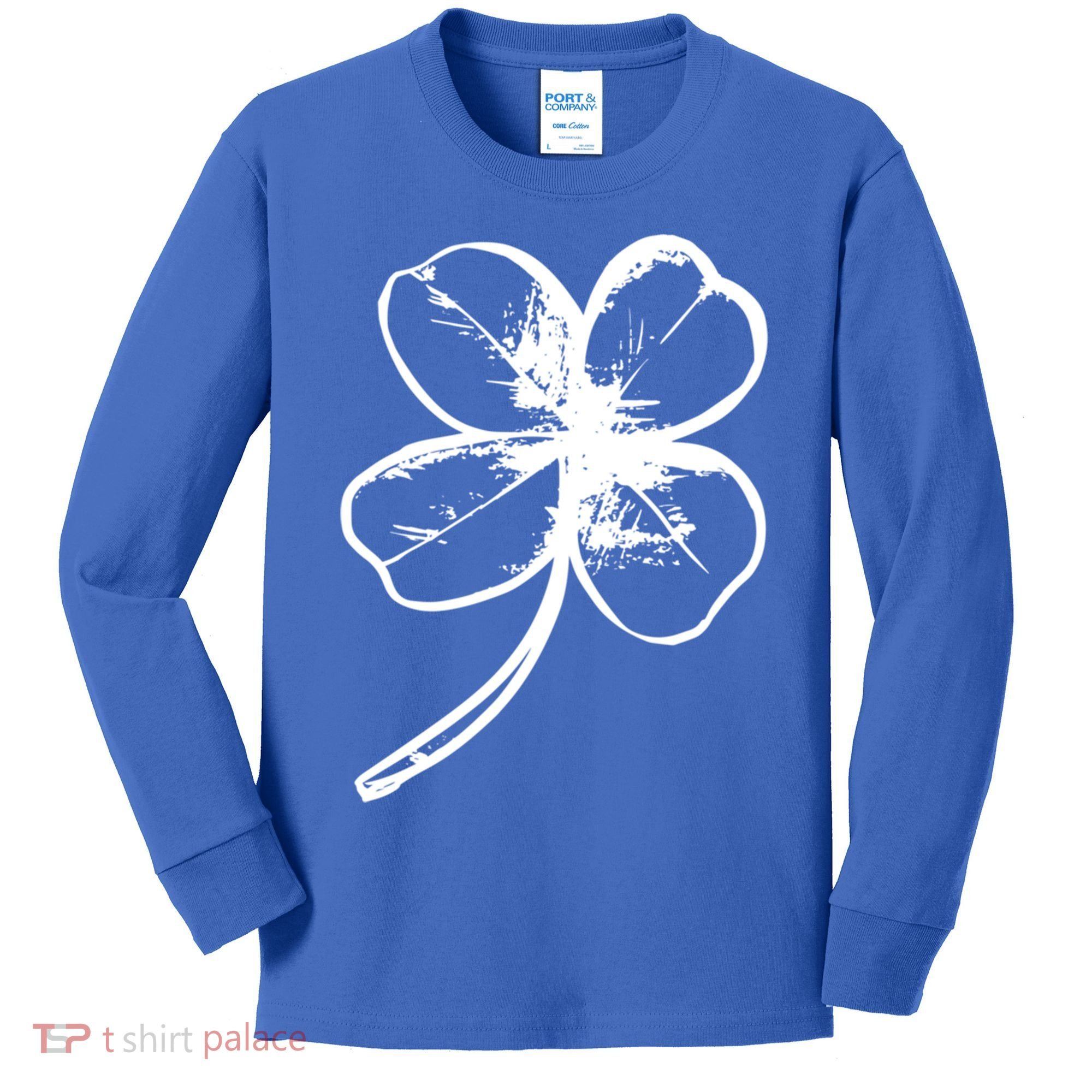 Irish 4 Leaf Clover Shamrock Ireland Vacation Travel Green Cool Gift Kids Long Sleeve Shirt