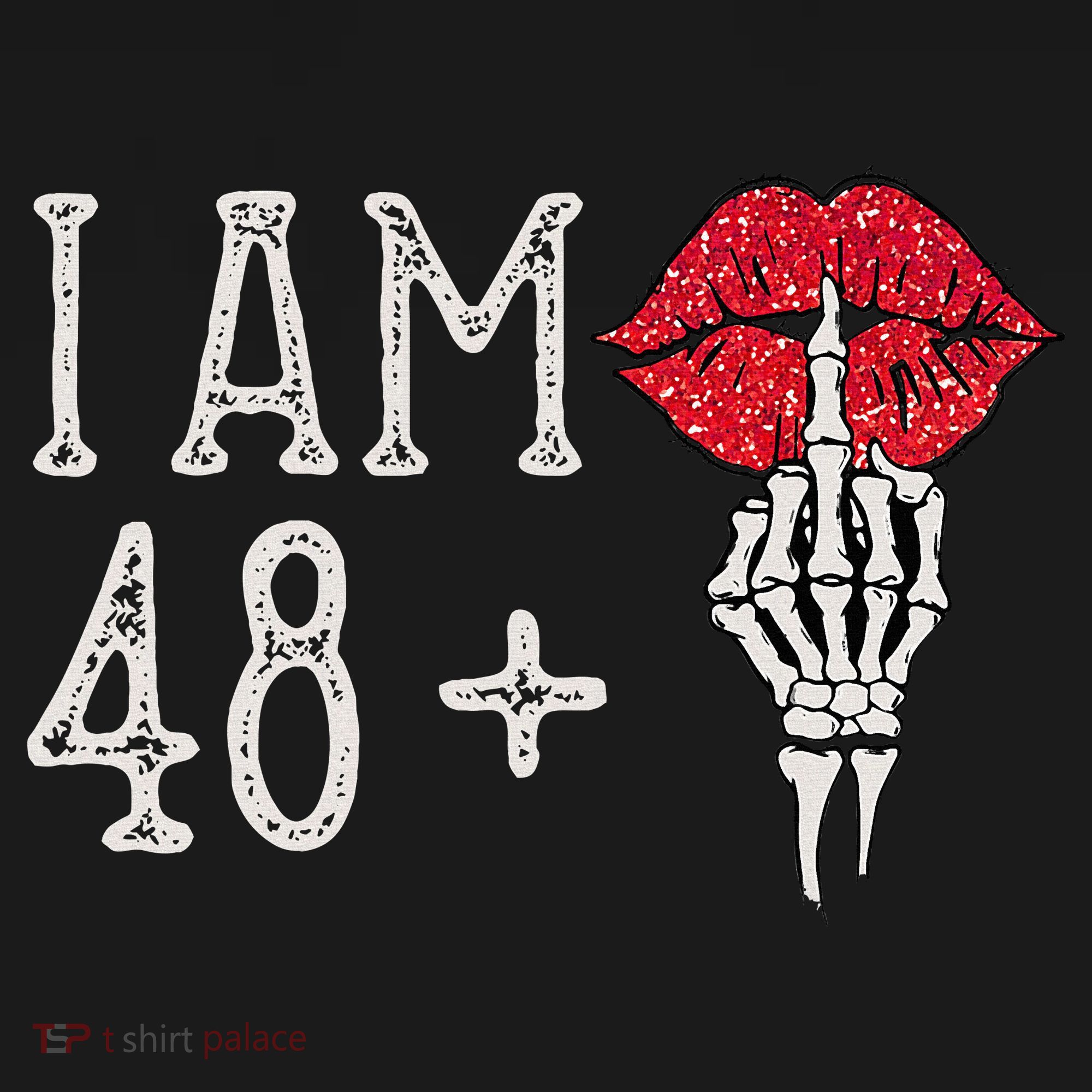 IM 48 Plus 1 Middle Finger Skull Funny 49th Birthday Women's Tank Top
