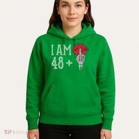 IM 48 Plus 1 Middle Finger Skull Funny 49th Birthday Hoodie thumb 5