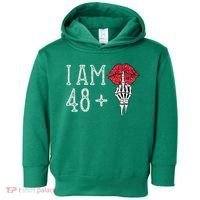 IM 48 Plus 1 Middle Finger Skull Funny 49th Birthday Toddler Hoodie thumb 0