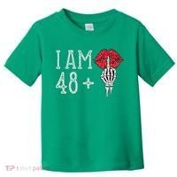 IM 48 Plus 1 Middle Finger Skull Funny 49th Birthday Toddler T-Shirt thumb 0