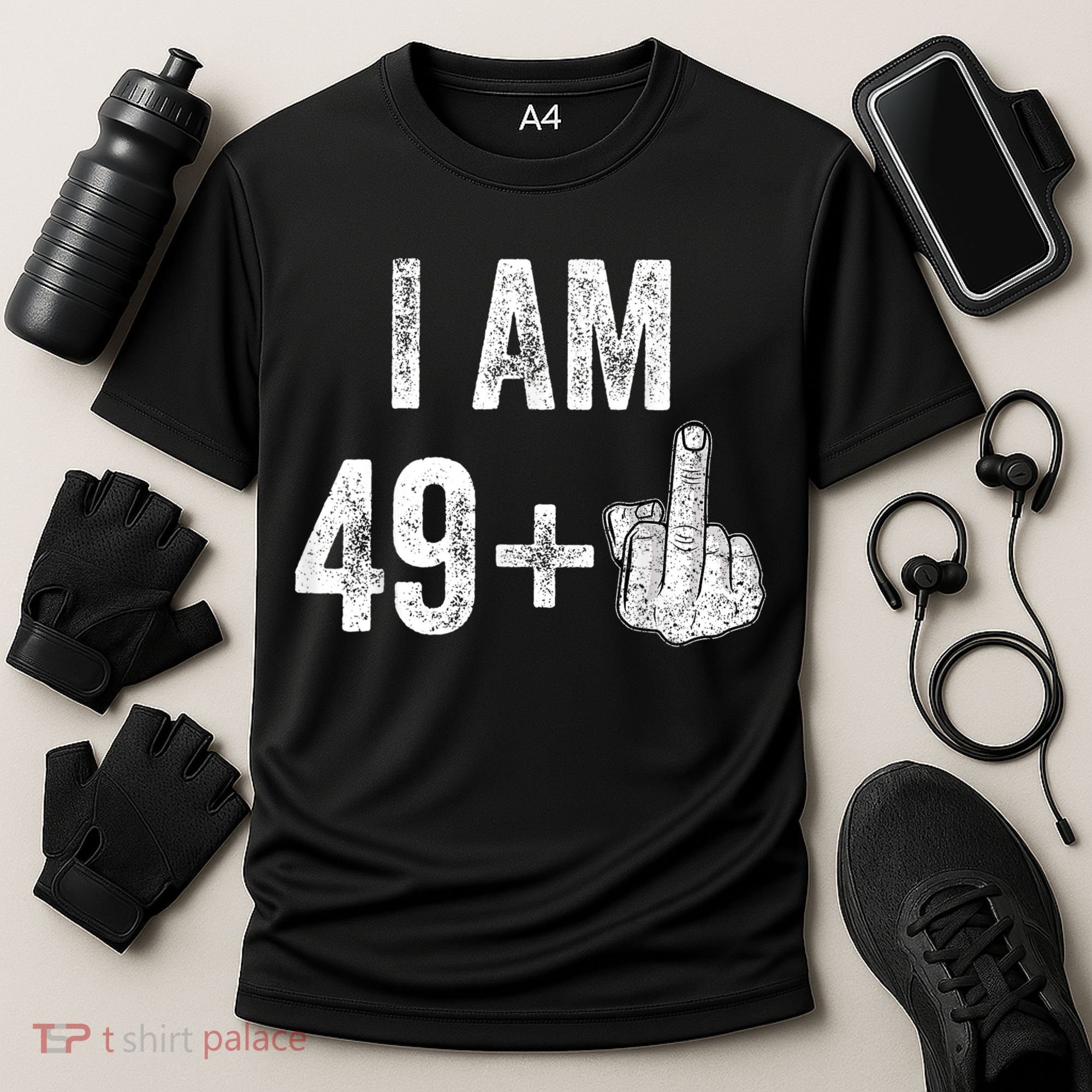 I'm 49 Plus 1 One Funny 50th Birthday 50 Years Old Gift Cooling Performance Crew T-Shirt