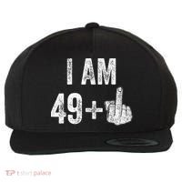 I'm 49 Plus 1 One Funny 50th Birthday 50 Years Old Gift Wool Snapback Cap thumb 0