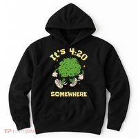 Its 420 Somewhere Funny Weed 420 Marijuana Stoner Hoodie thumb 0