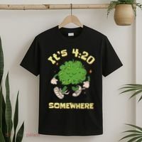 Its 420 Somewhere Funny Weed 420 Marijuana Stoner T-Shirt thumb 2