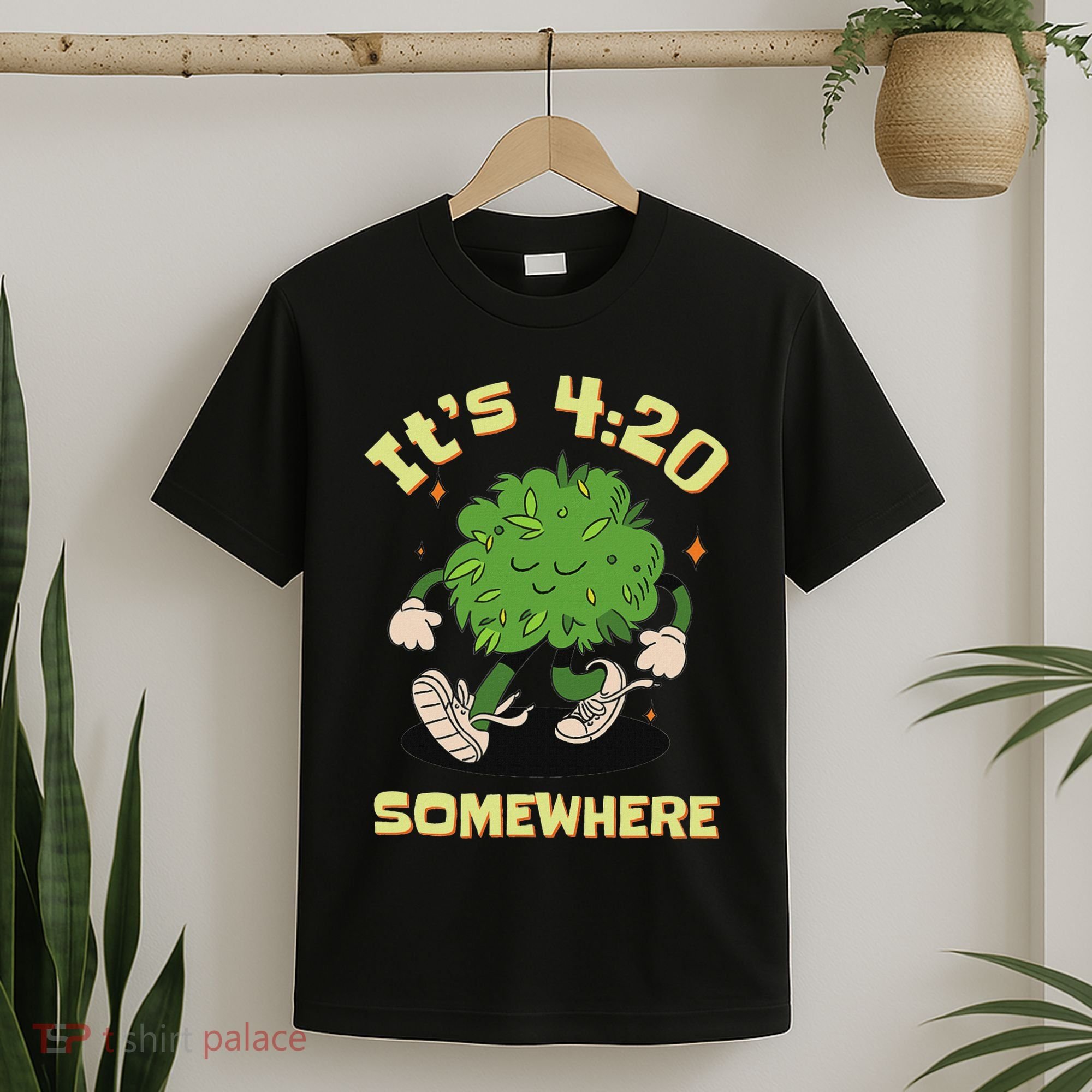 Its 420 Somewhere Funny Weed 420 Marijuana Stoner T-Shirt