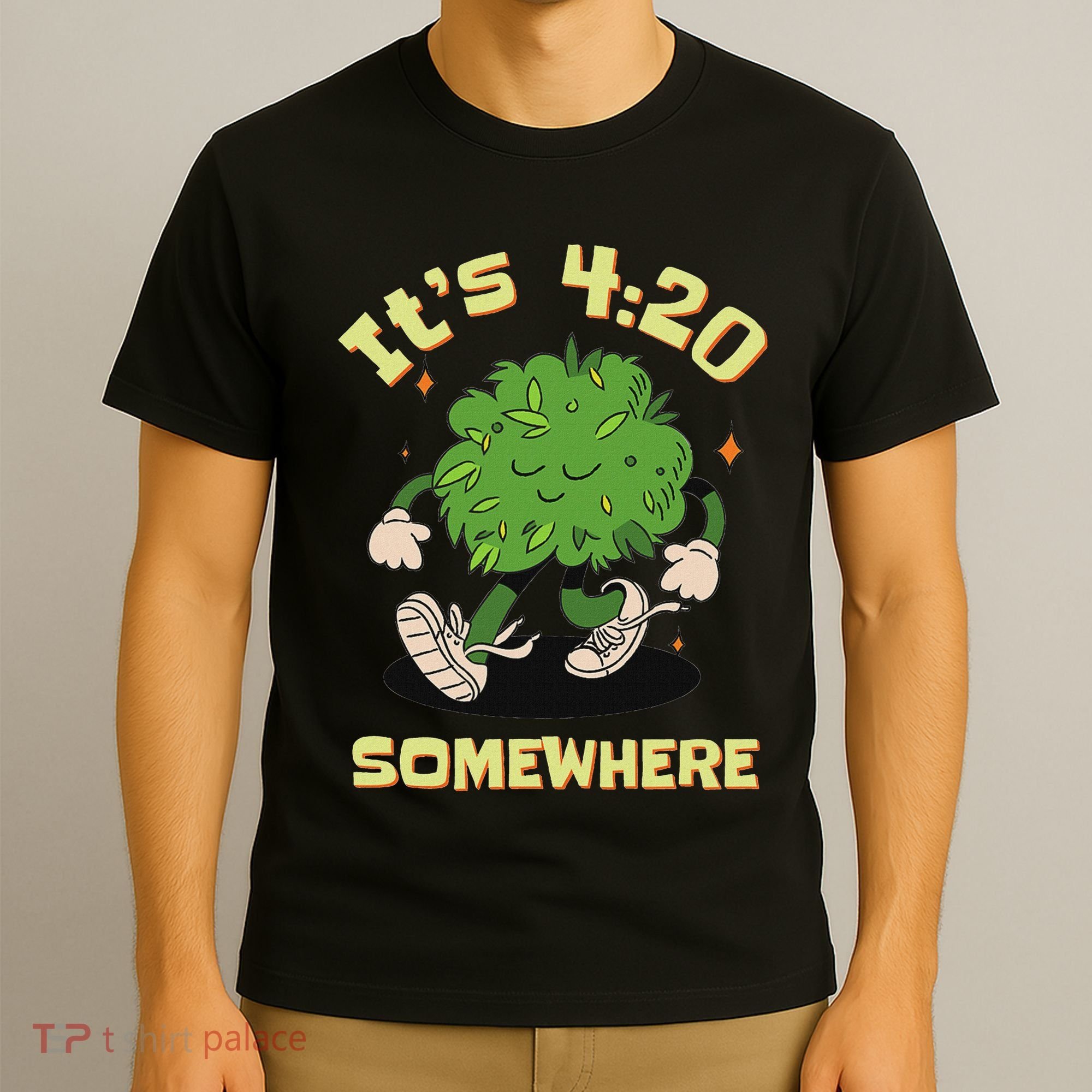 Its 420 Somewhere Funny Weed 420 Marijuana Stoner T-Shirt