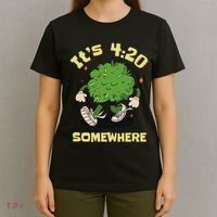 Its 420 Somewhere Funny Weed 420 Marijuana Stoner T-Shirt thumb 4