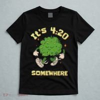 Its 420 Somewhere Funny Weed 420 Marijuana Stoner T-Shirt thumb 5