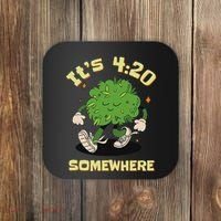 Its 420 Somewhere Funny Weed 420 Marijuana Stoner Coaster thumb 0