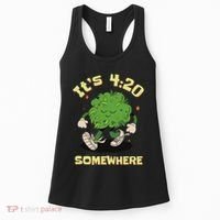 Its 420 Somewhere Funny Weed 420 Marijuana Stoner Women's Tank Top thumb 0