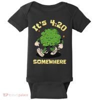 Its 420 Somewhere Funny Weed 420 Marijuana Stoner Baby Bodysuit thumb 0