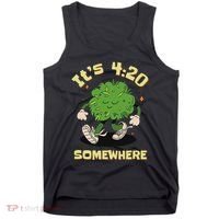 Its 420 Somewhere Funny Weed 420 Marijuana Stoner Tank Top thumb 0