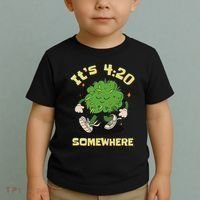 Its 420 Somewhere Funny Weed 420 Marijuana Stoner Toddler T-Shirt thumb 2