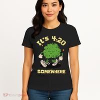 Its 420 Somewhere Funny Weed 420 Marijuana Stoner Women's T-Shirt thumb 4