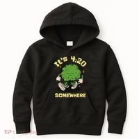 Its 420 Somewhere Funny Weed 420 Marijuana Stoner Kids Hoodie thumb 0