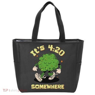 Its 420 Somewhere Funny Weed 420 Marijuana Stoner Tote Bag