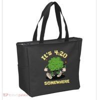 Its 420 Somewhere Funny Weed 420 Marijuana Stoner Tote Bag thumb 2