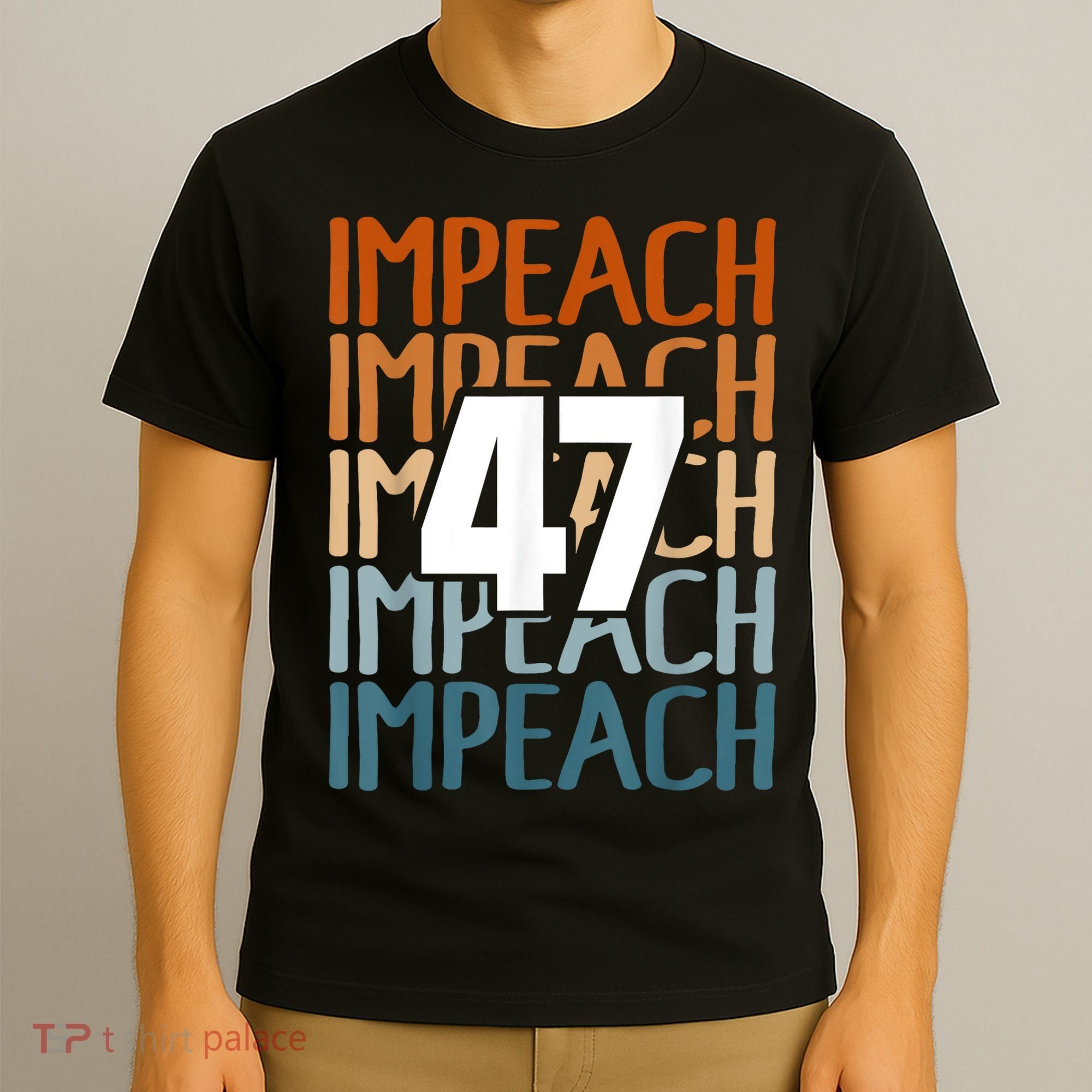 Impeach 47 Vintage Impeach Trump 47 Distressed Anti Trump T-Shirt