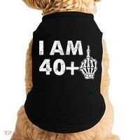 Im 41 Years Old Funny Skeleton Middle Finger 41st Birthday Doggie Tank thumb 0