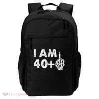 Im 41 Years Old Funny Skeleton Middle Finger 41st Birthday Backpack thumb 0