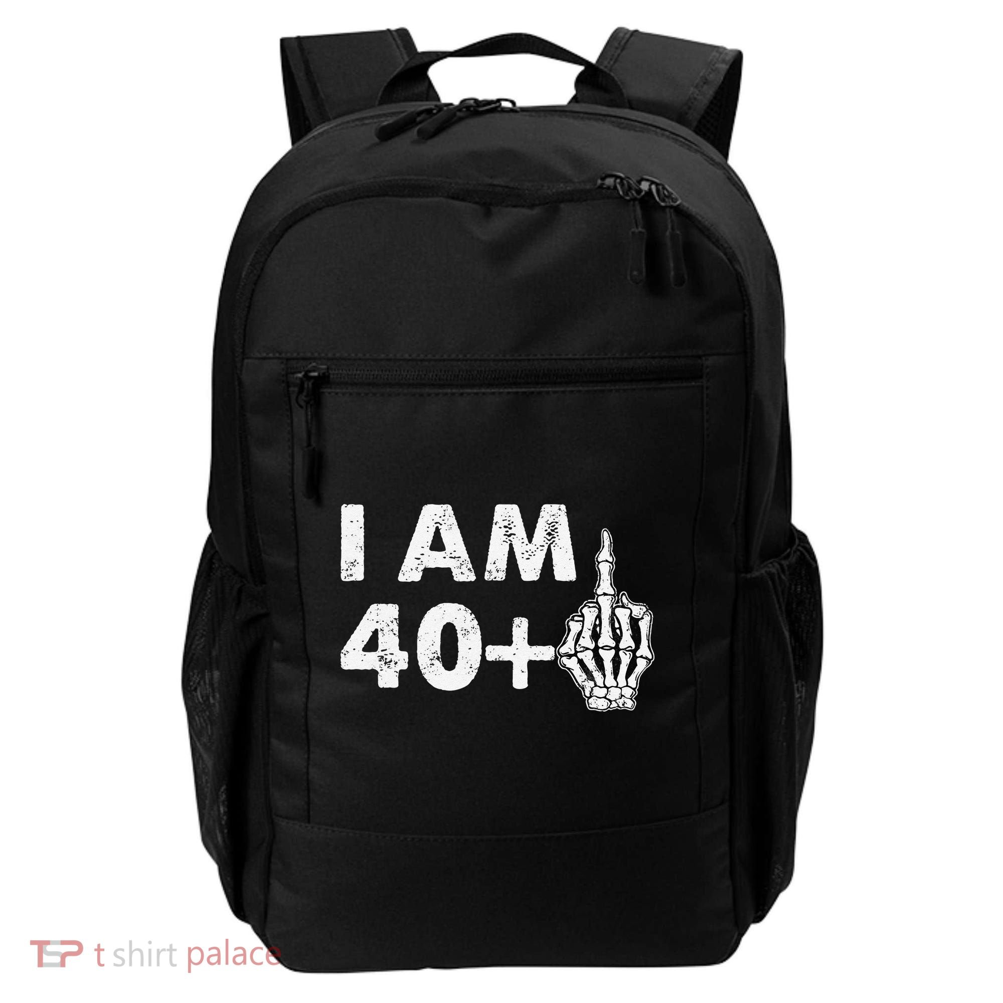 Im 41 Years Old Funny Skeleton Middle Finger 41st Birthday Backpack